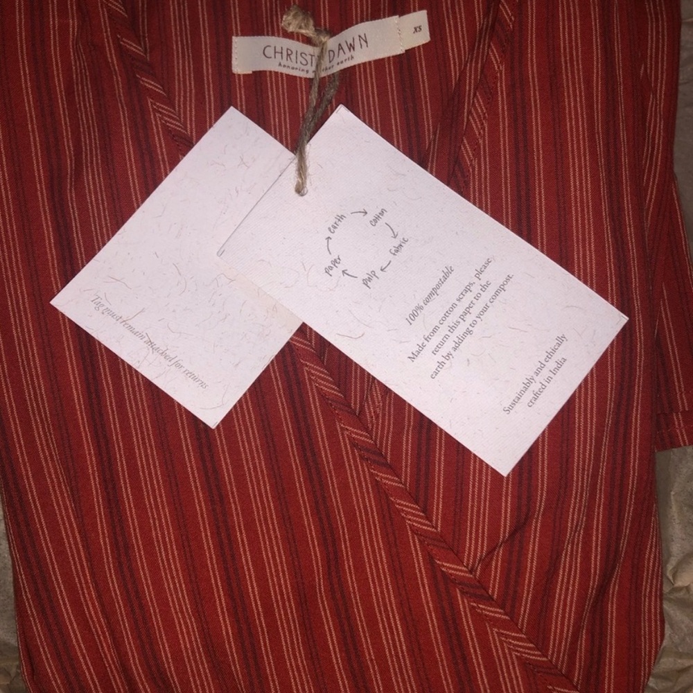 Christy Dawn The Noah Wrap Midi Dress XS Cottagecore Prairie Boho NWT - Picture 7 of 10